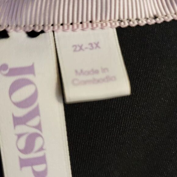 Joyspun Women's Black Soft Knit Robe With Pockets, Size (2X-3X) - Picture 3 of 10